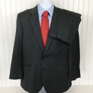 JoS. A. Bank Herringbone 2pc Wool Suit 42S 34x30